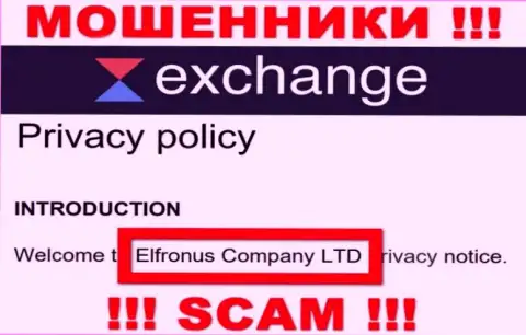 Данные о юридическом лице Waves Exchange, ими является контора Elfronus Company LTD