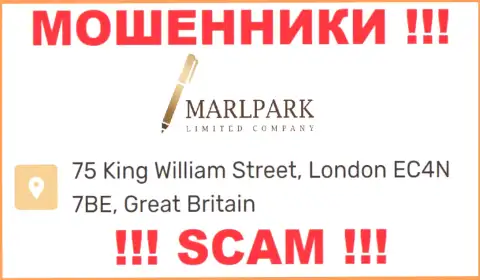 Официальный адрес Marlpark Ltd, показанный на их веб-ресурсе - липовый, осторожно !!!