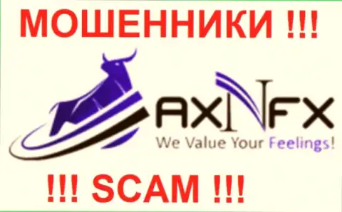Лого лохотронного брокера AxnFX