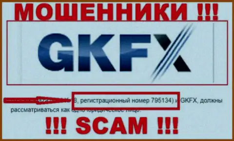 Регистрационный номер очередных махинаторов сети Интернет организации GKFXECN Com: 795134