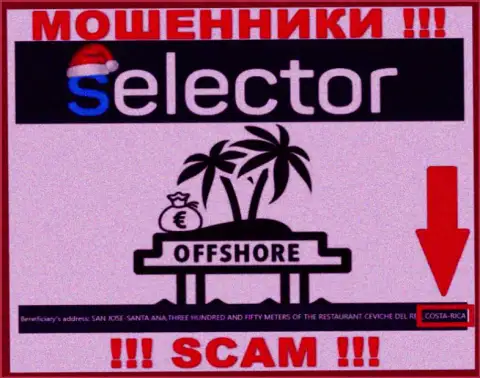 Из компании Selector Casino деньги возвратить нереально, они имеют офшорную регистрацию: Коста-Рика