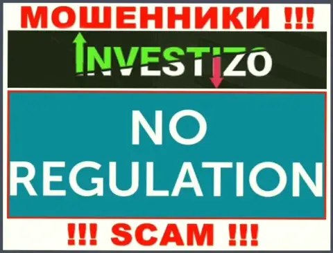 У конторы Investizo Com не имеется регулятора - кидалы безнаказанно облапошивают наивных людей