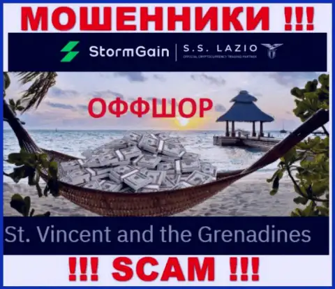 St. Vincent and the Grenadines - именно здесь, в оффшоре, базируются воры Storm Gain