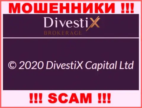 DivestixBrokerage будто бы владеет организация DivestiX Capital Ltd