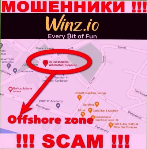 Winz Casino имеют офшорную регистрацию: Curaçao - осторожно, мошенники
