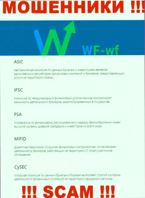 Преступно действующая контора WFWF прокручивает делишки под прикрытием аферистов в лице CySEC