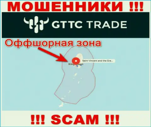 ОБМАНЩИКИ GT-TC Trade имеют регистрацию довольно-таки далеко, на территории - Сент-Винсент и Гренадины