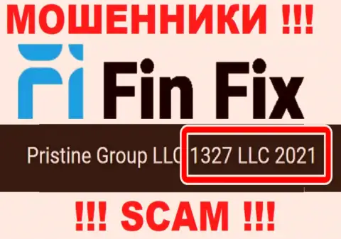 Номер регистрации еще одной жульнической организации FinFix - 1327 LLC 2021