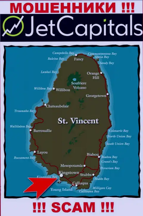 Кингстаун, Сент-Винсент и Гренадины - именно здесь, в оффшорной зоне, зарегистрированы internet мошенники Jet Capitals