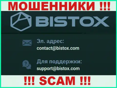 На электронную почту Bistox Holding OU писать крайне опасно - жуткие интернет-жулики !!!