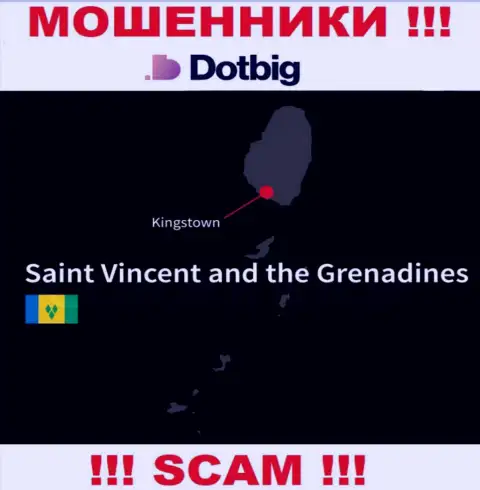 Dot Big имеют оффшорную регистрацию: Сент-Винсент и Гренадины - будьте очень осторожны, мошенники
