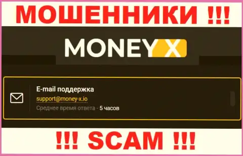 Не надо общаться с шулерами Money X через их адрес электронной почты, представленный у них на информационном портале - ограбят