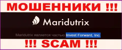 Контора Maridutrix Com находится под управлением организации Invest Forward, Inc.
