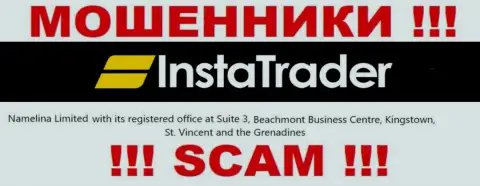 Будьте очень бдительны - контора Инста Трейдер отсиживается в оффшоре по адресу Сьюит 3, бизнес-центр Бичмонт, Кингстаун, Сент-Винсент и Гренадины и оставляет без денег наивных людей
