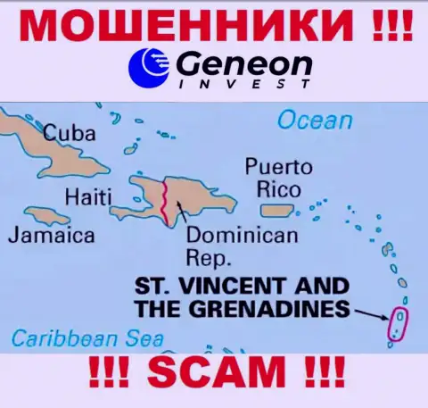 Geneon Invest расположились на территории - St. Vincent and the Grenadines, остерегайтесь взаимодействия с ними
