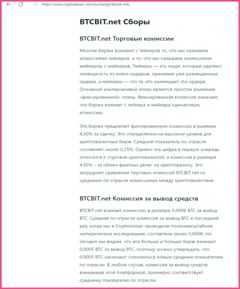 Информационный материал с обзором процентов интернет-компании БТЦБИТ Сп. З.о.о., представленная на информационном портале CryptoWisser Com